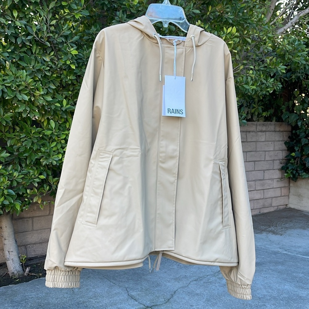 NWT RAINS String W Jacket In Neturals Size Large $140 - Picture 5 of 13